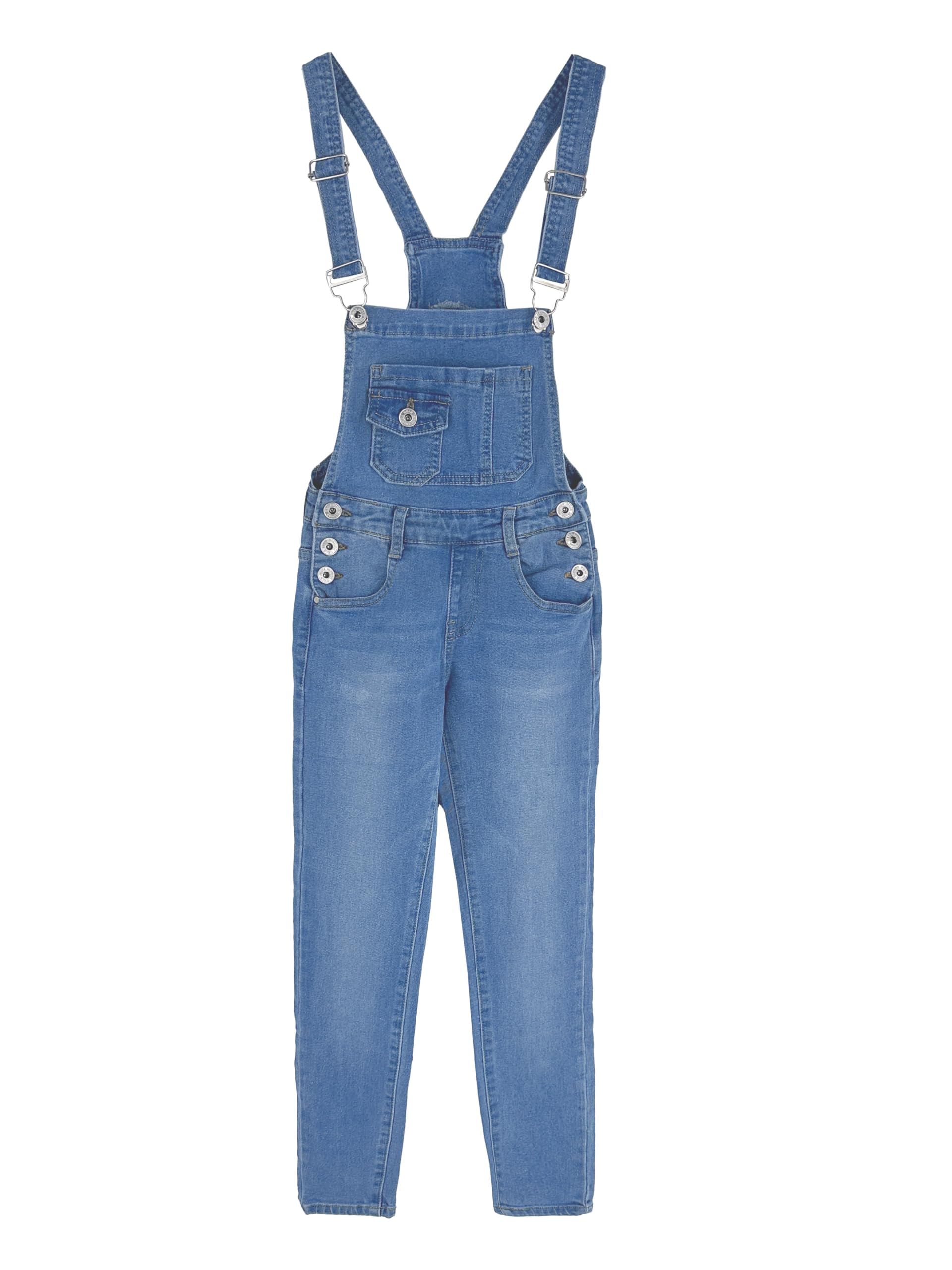 TMK Mono Vaquero de Niñas Mono de Mezclilla Ropa de Trabajo en Jeans Rasgados Casual para Niños Y Niñas Cod.7040