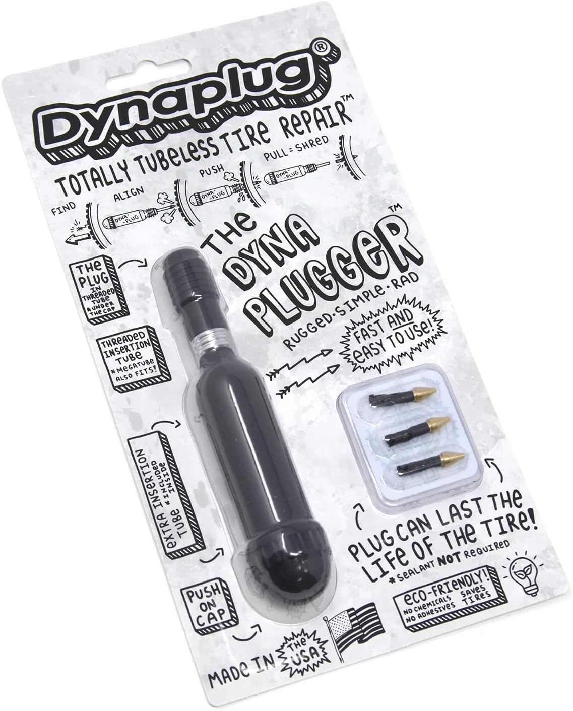 Dynaplug Bicycle Tubeless Tire Repair (Medium, Dynaplugger)