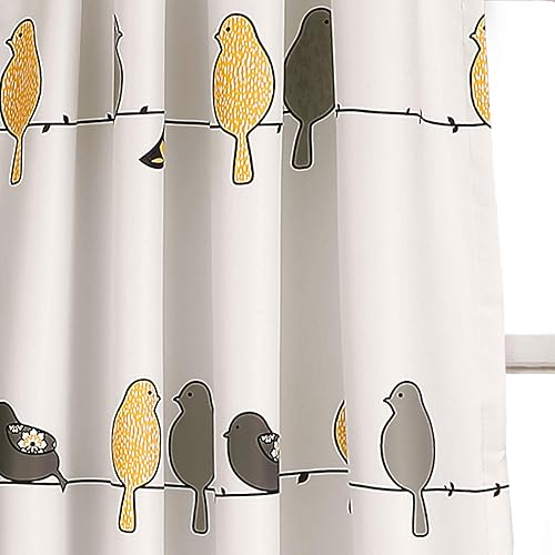Miniatura 3 de Lush Decor Rowley Birds - Cortinas de pájaros para oscurecer la habitación, juego para sala, comedor, dormitorio (par), 52 pulgadas de ancho x 95