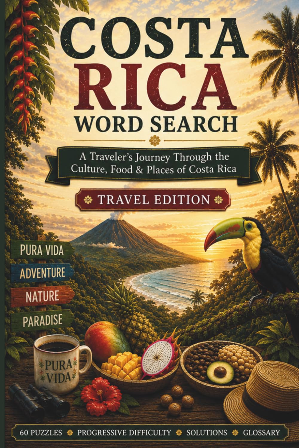 Costa Rica Word Search: A Traveler's Journey Through the Culture, Food & Places of Costa Rica (World Travel Word Search)