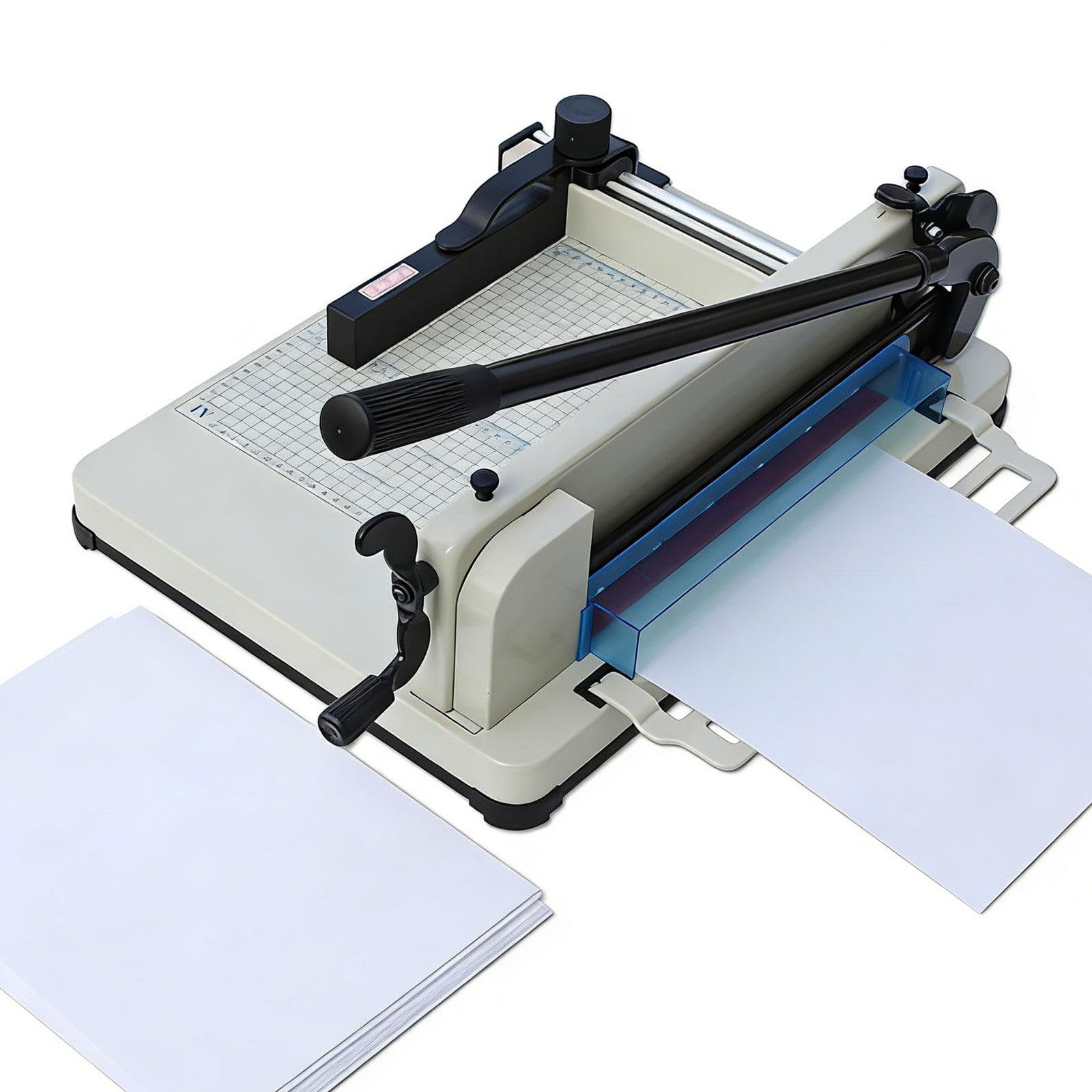 Taglierina Professionale per Carta A4/A3, capacità di Taglio Massima: 400 Fogli, Dotata di Lame da 315/440 mm, Doppio bloccaggio e Doppi meccanismi di Sicurezza A4