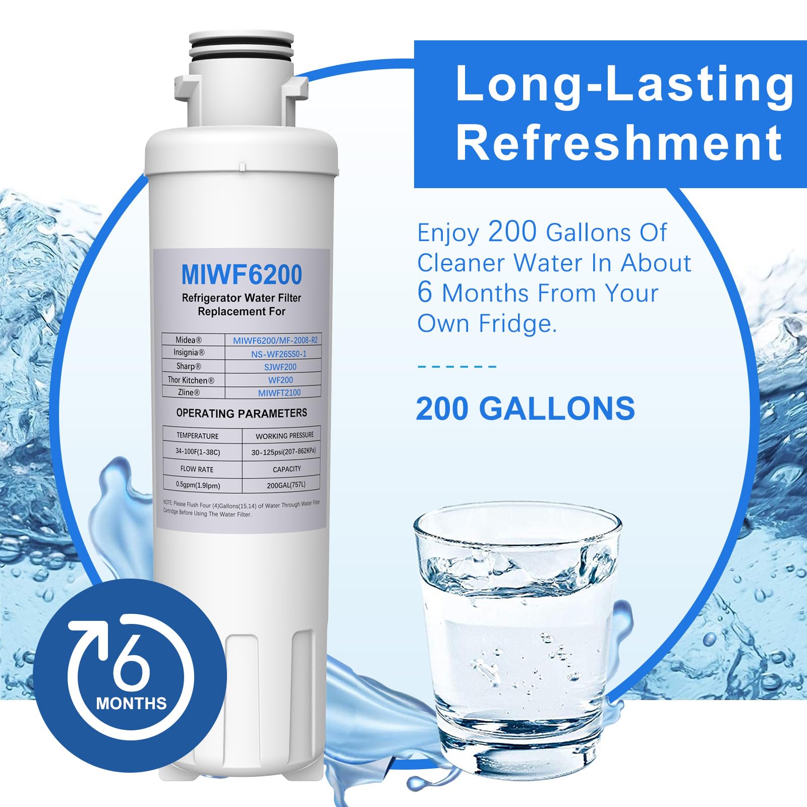 MIWF6200 Replacement For Midea MF-2008-R2 Sharp SJWF200 Zline MIWFT2100 - View #3