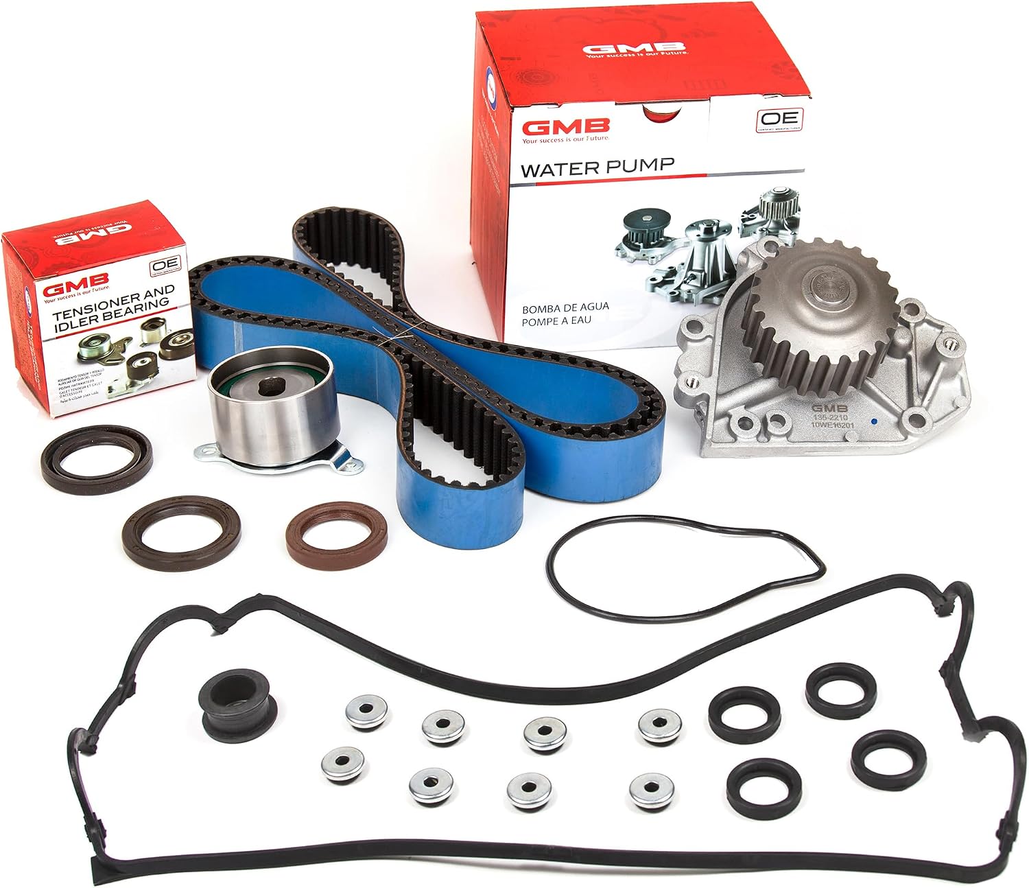 MA-9761289712 Timing Belt Kit Water Pump Valve Cover Gasket Compatible With/For 96-00 Honda 1.6L B16A2