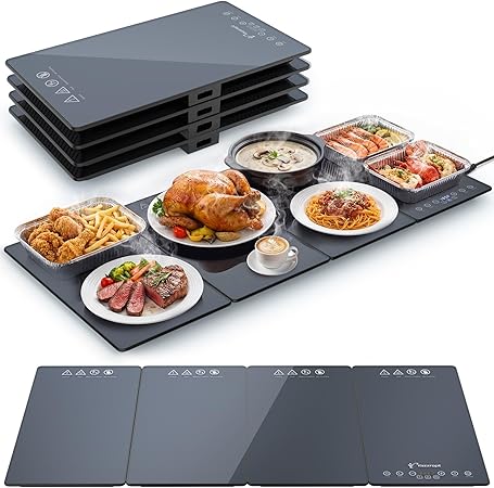 33" x 15" Food Warmers for Parties Buffet, 4-in-1 Electric