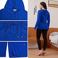 Vista 193 de GINKANA Sudadera con capucha para mujer, manga larga, lactancia materna, ropa casual