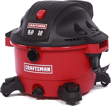 CRAFTSMAN 17765 12 Gallon 5.0 Peak HP Wet Dry Shop Vacuum