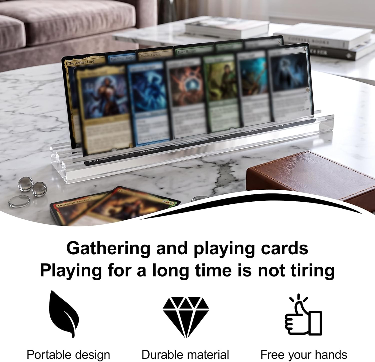 Playing Card Holders Compatible with Samba, 4-Pack 9.84-Inch Stands