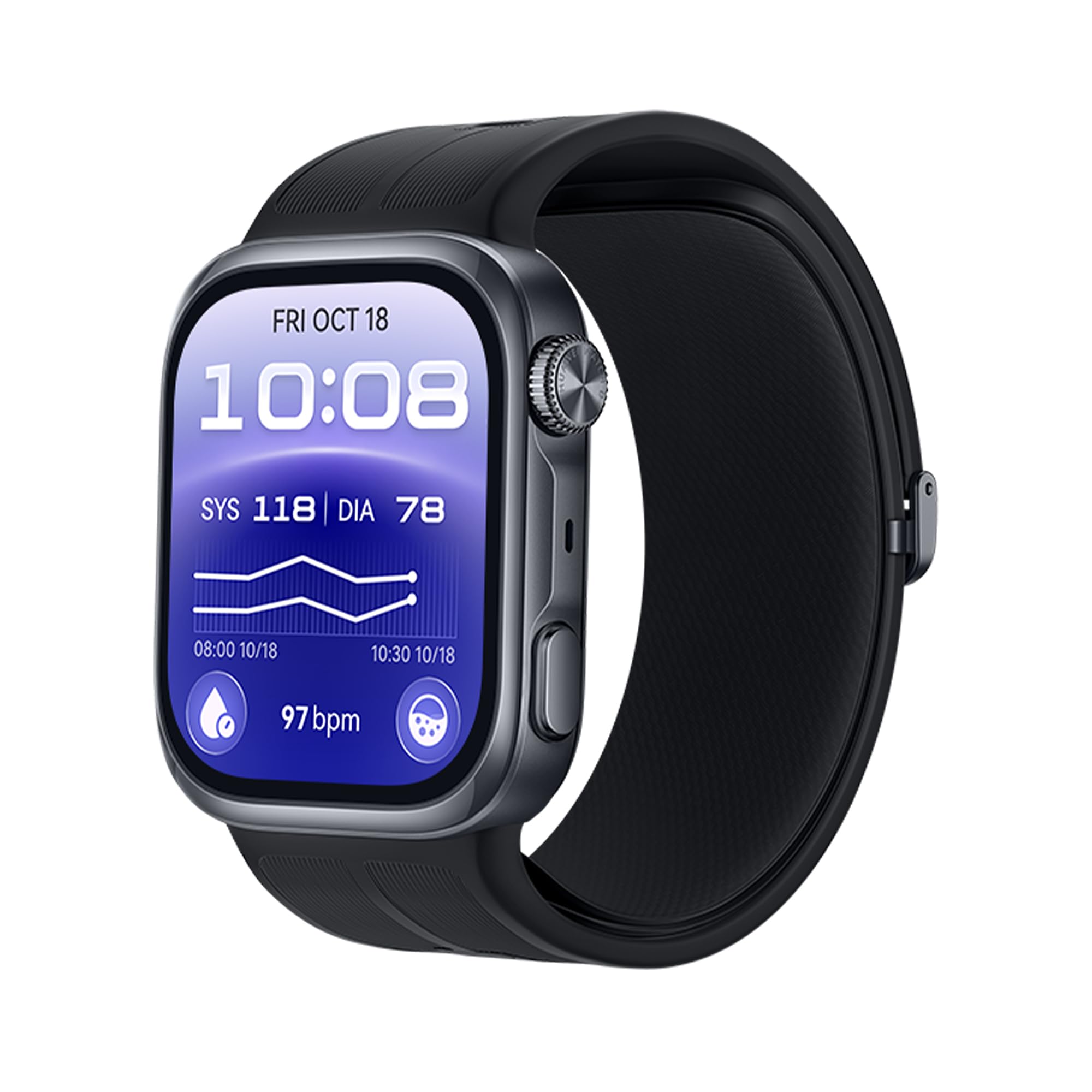 HUAWEI Watch D3 Smartwatch mit Blutdruckmessung, 11,3-mm-Profil, Schwarz