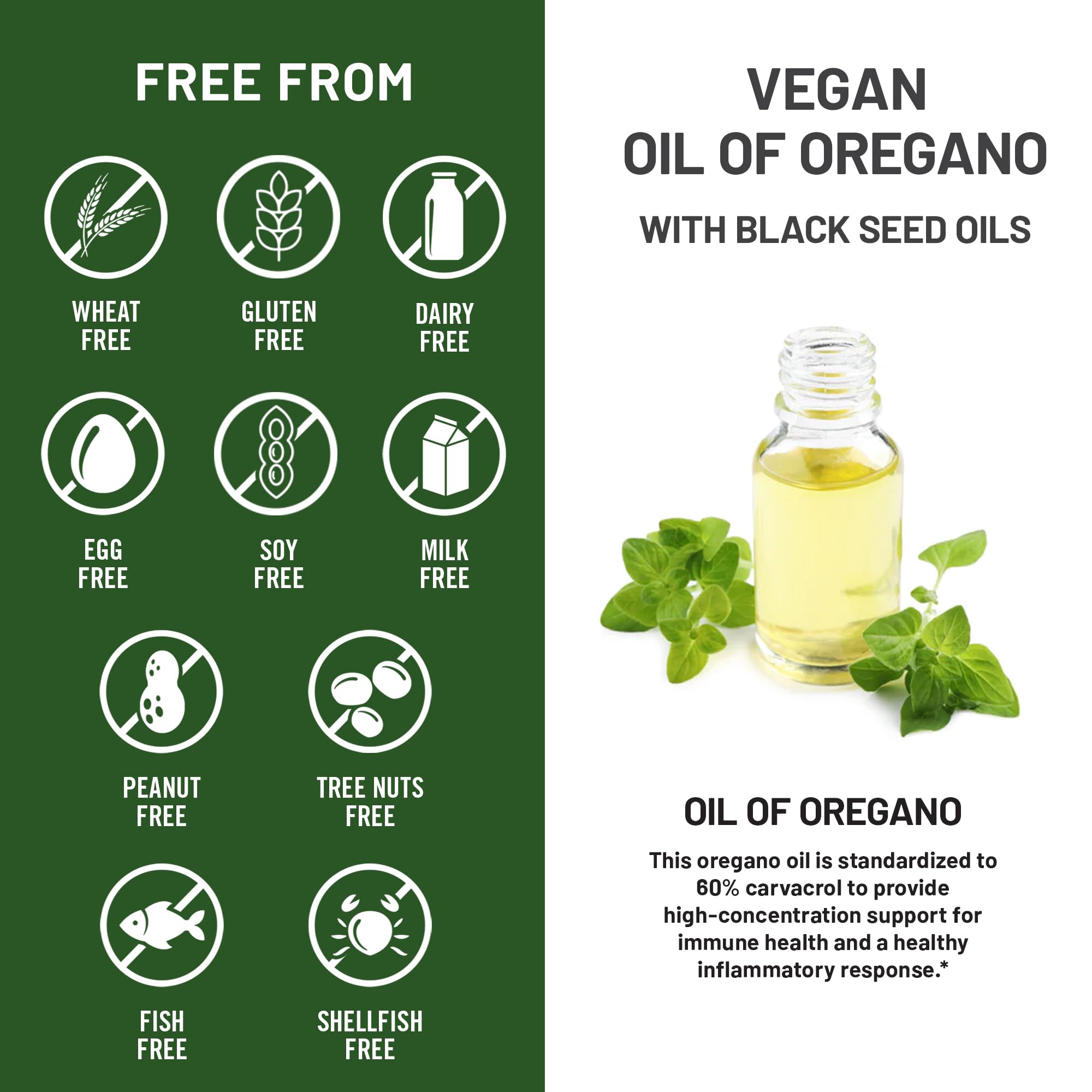 NatureWise Vegan Oil of Oregano with Black Seed Oil - 60% Carvacrol - High-Potency Thymoquinone - Immune & Seasonal Wellness Support - USA Manufactured - 150 Softgels[75-Day Supply] — Amazon image 7