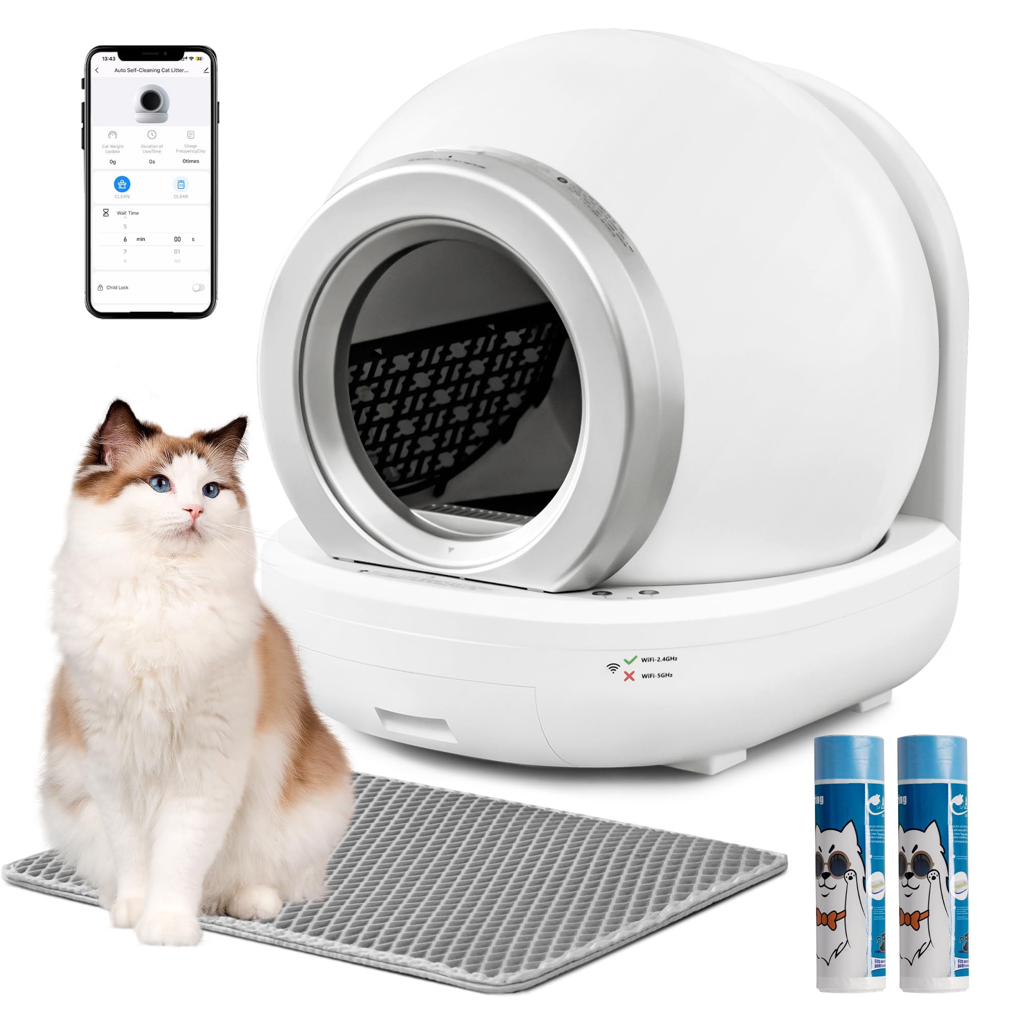 Greesum Smart Self-Cleaning Litter Box