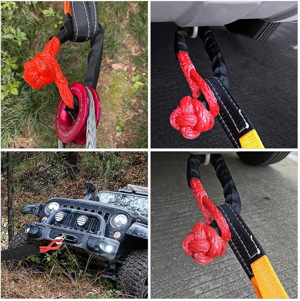 OSALADI Soft Shackle Rope Kit for Off-Road Trucks and Atvs High Tensile Strength Tow Shackle Compact Emergency Rescue Tool Lightweight Design for Outdoor Use