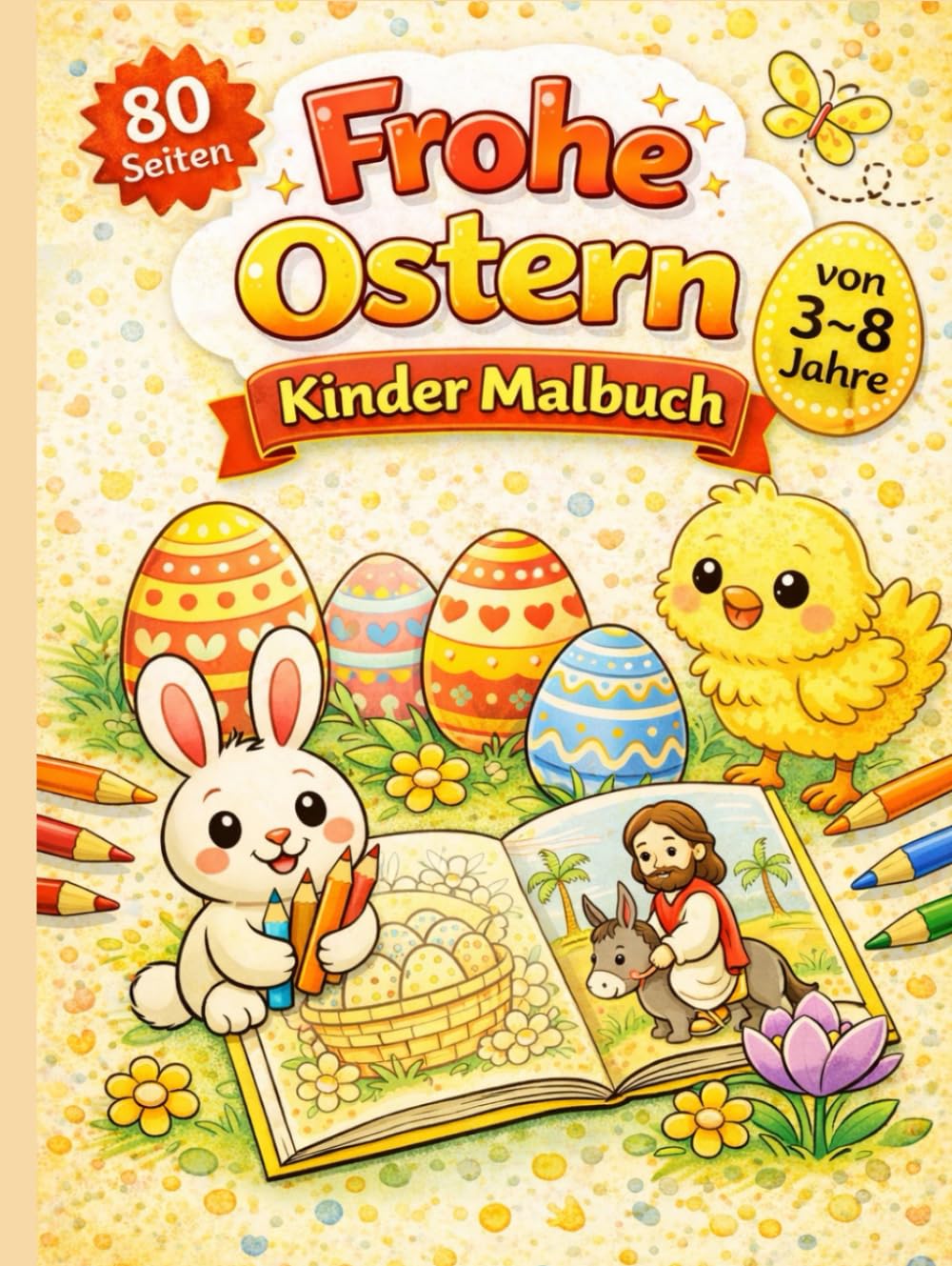 Frohe Ostern: Kinder Malbuch
