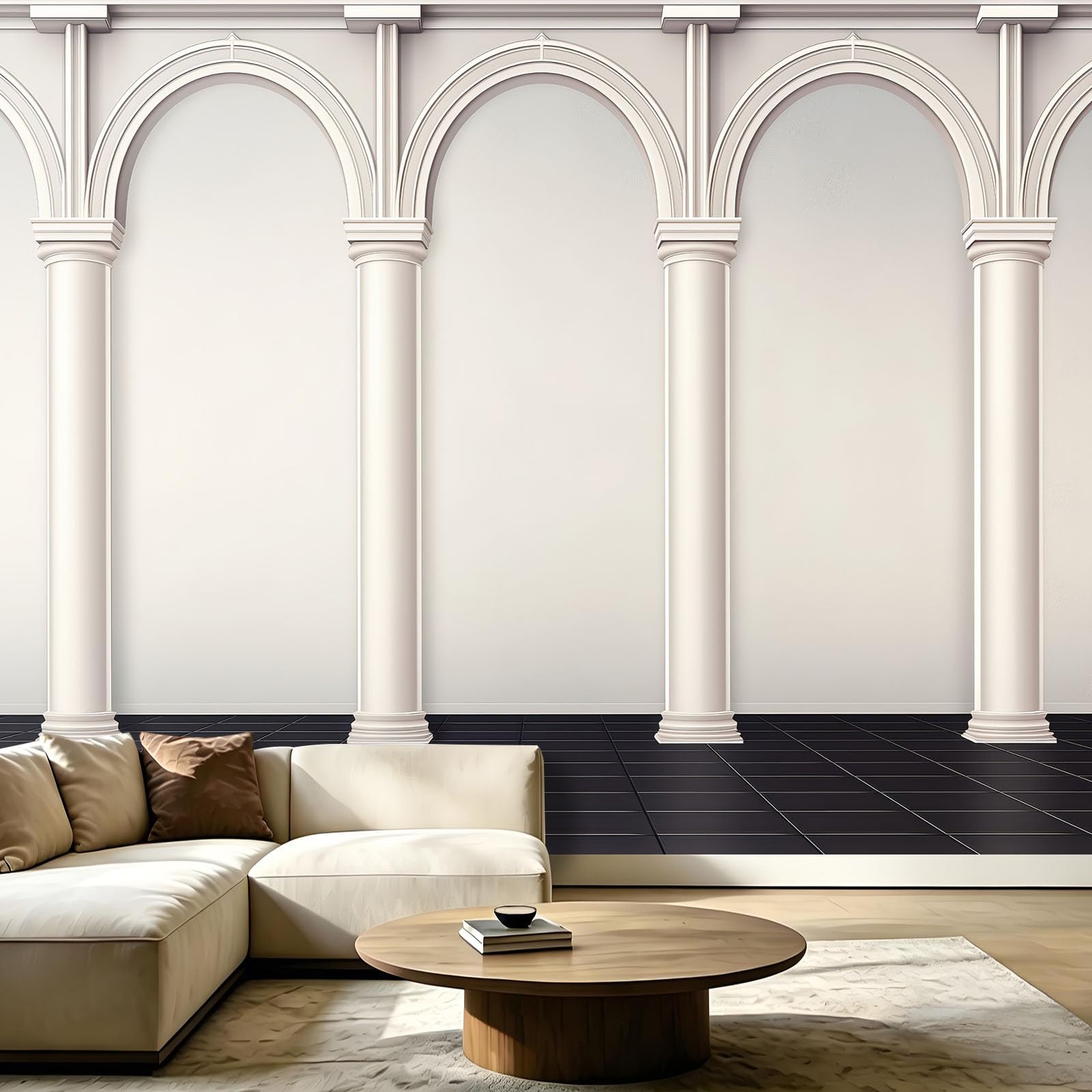 Générique Nowoczesna tapeta panoramiczna europejska - tapeta z włókniny z łuku, fototapeta ścienna do salonu, sypialni i pokoju dziecięcego - 350 x 256 cm