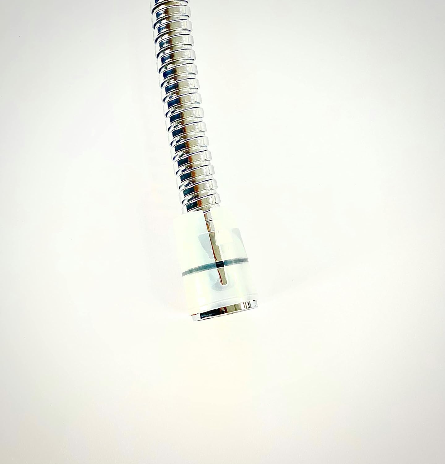 Chrome Hose With Brass Insert and Nut - Lightweight For Shampoo Bowl, Hose For Salon Beauty Equipment Spa Barber Shop, Backwash Unit 1/2 to 1/4