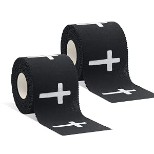 2 Rolls Christian Athletic Tape with Cross 2 in x 23 Ft Self Adhesive Bandage Wrap Cotton Athletic