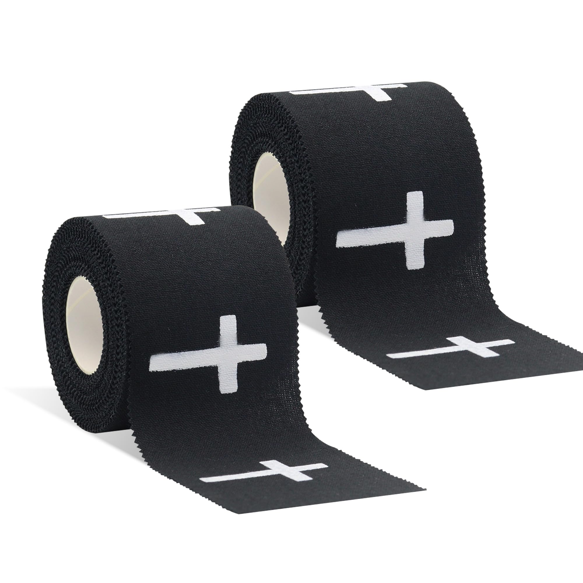 2 Rolls Christian Athletic Tape with Cross 2 in x 23 Ft Self Adhesive Bandage Wrap Cotton Athletic