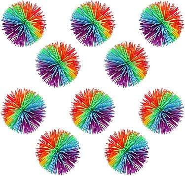Silicone Rubber Ball Squeeze Ball Soft Touch Squishy Ball Multi Color Rubber Ball Pepper Toy Healing Stress Reliever Set of 10