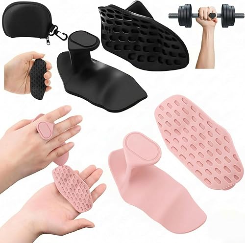 Miniatura 8 de 4 Pcs Anti-Slip Workout Grips for Men and Women,Rubber Gym Grips,Hand Grips,Weight Lifting Grips,Ergonomic Rubber Hand Protector Gloves,for Weights