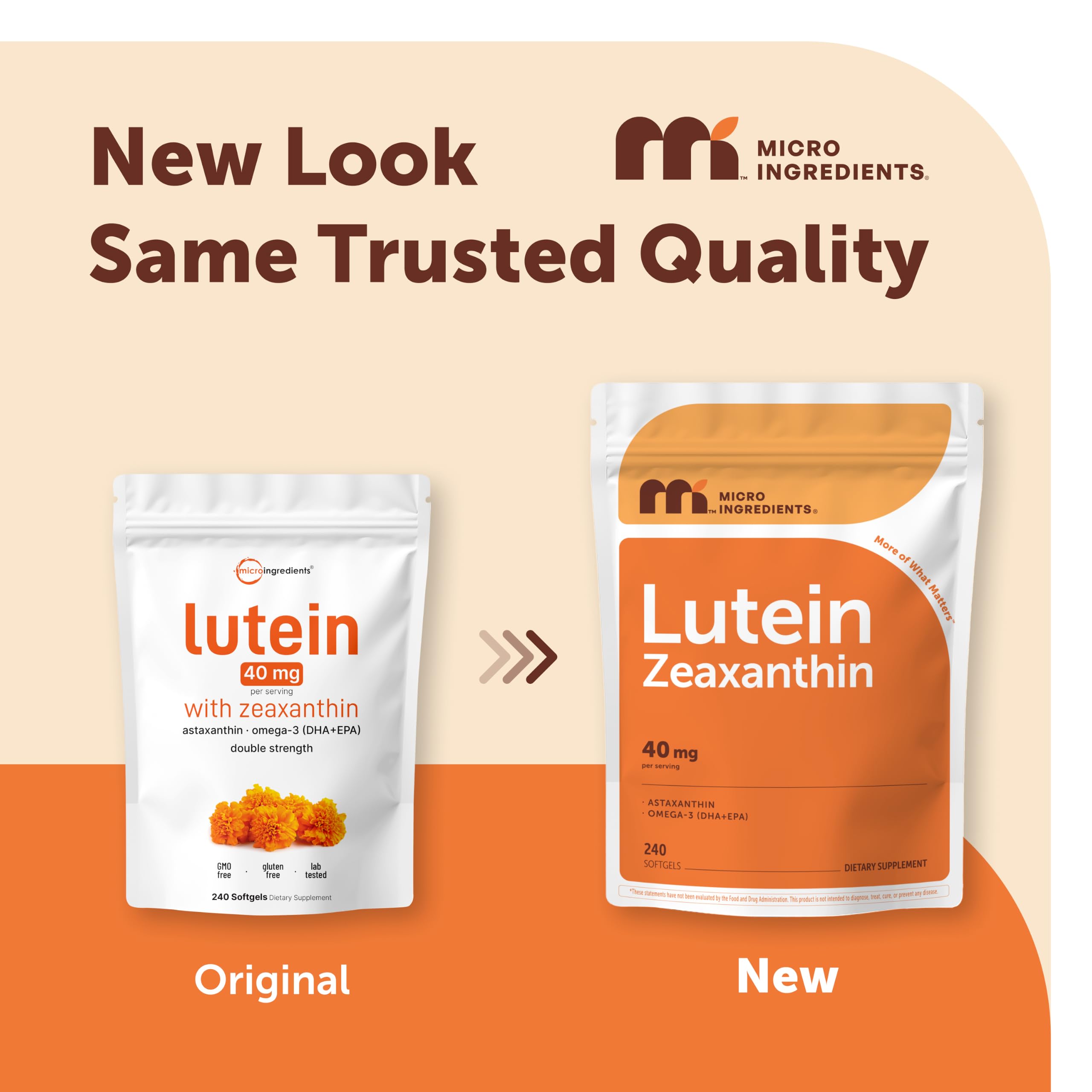 Micro Ingredients Lutein Zeaxanthin 40mg Per Serving | Omega-3 DHA + EPA — Amazon image 2
