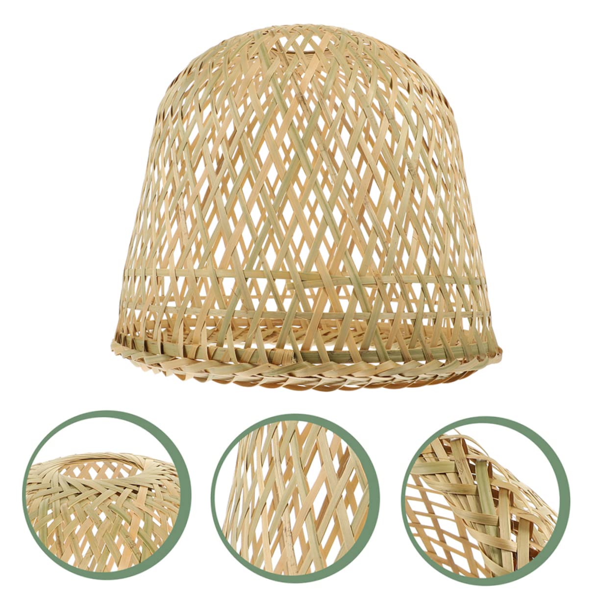 DOITOOL 2 Pezzi Coperchio della lampada da tavolo in bambù lampada da tavolo in vimini decorazioni da appendere per la casa lampadario sospensione lampada sospensione paralume in paglia