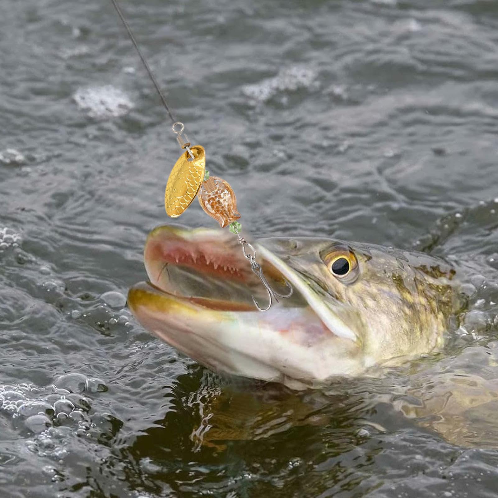Esche Da Pesca Spinner Bait 5 Pezzi Ami Esca Simulata | Esche Artificiali Per La Pesca Al Bass 5 Pezzi Per Acqua Salata E , Campeggio, Outdoor, Uomo, Marito, Papà, Pescatori E