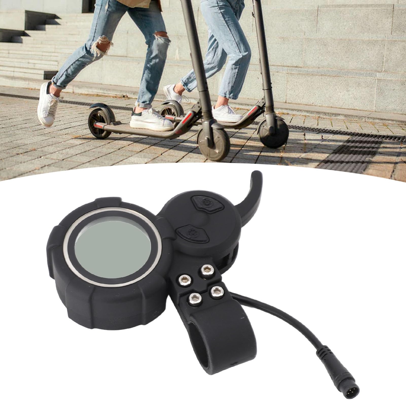 Acouto Pannello di Visualizzazione LCD Scooter Elettrico Connettore a 6 Pin 36? 72V G Display SC per 10 I Scooter Modifica SC in più intuitivo. Pannelli di Display Elettrici LCD