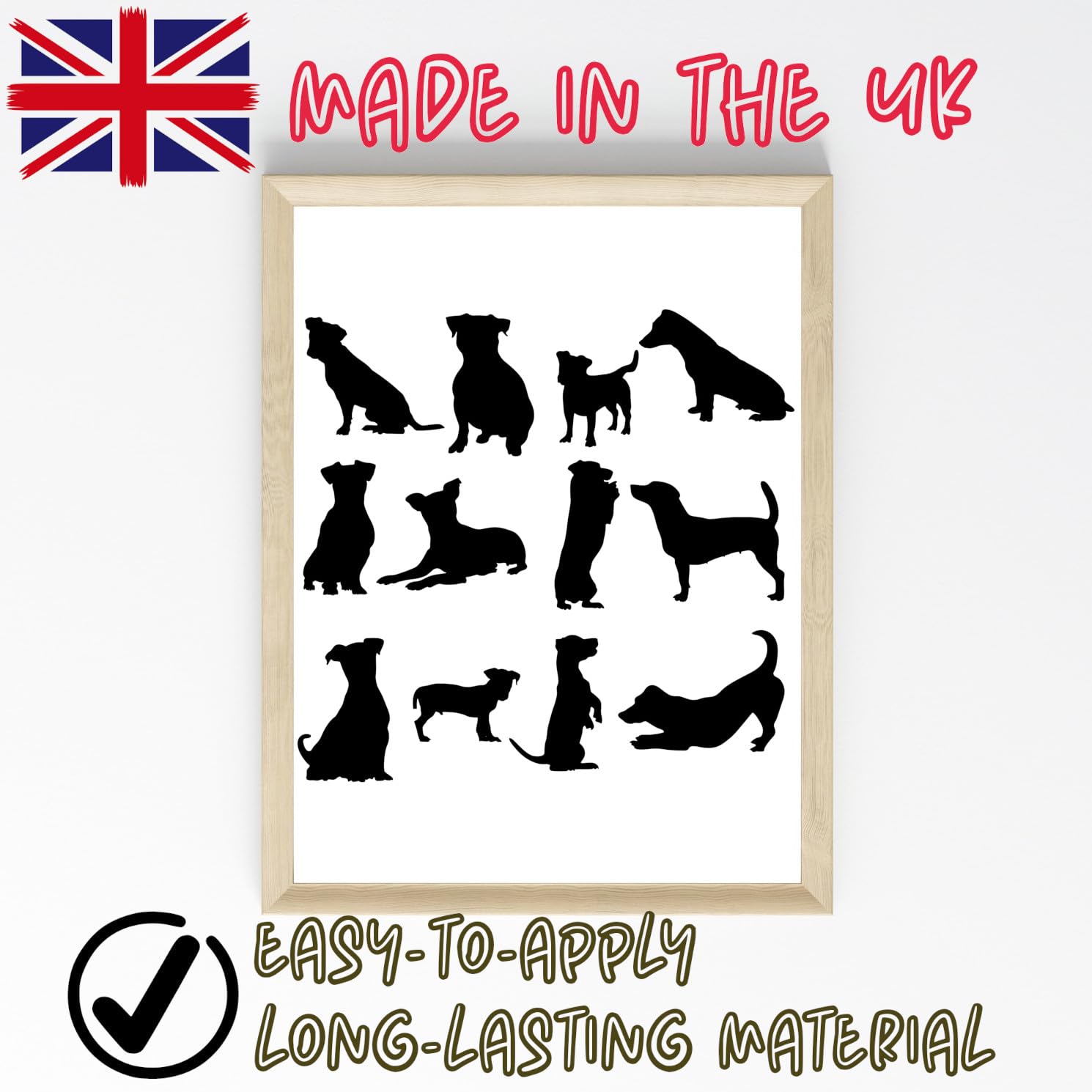 Calcomanías Vinilo Jack Russell - Pack De 12, Impermeables, Para Coche, Pared O Nevera