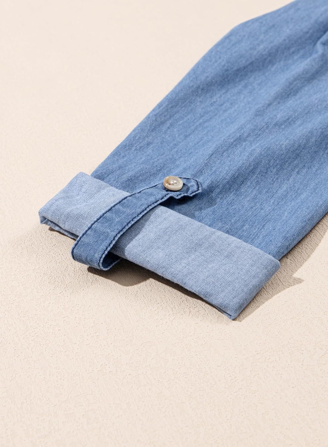 Sidefeel Women's Denim Top Long Sleeve Jean Shirt Button Down Denim Shirt - Image 6