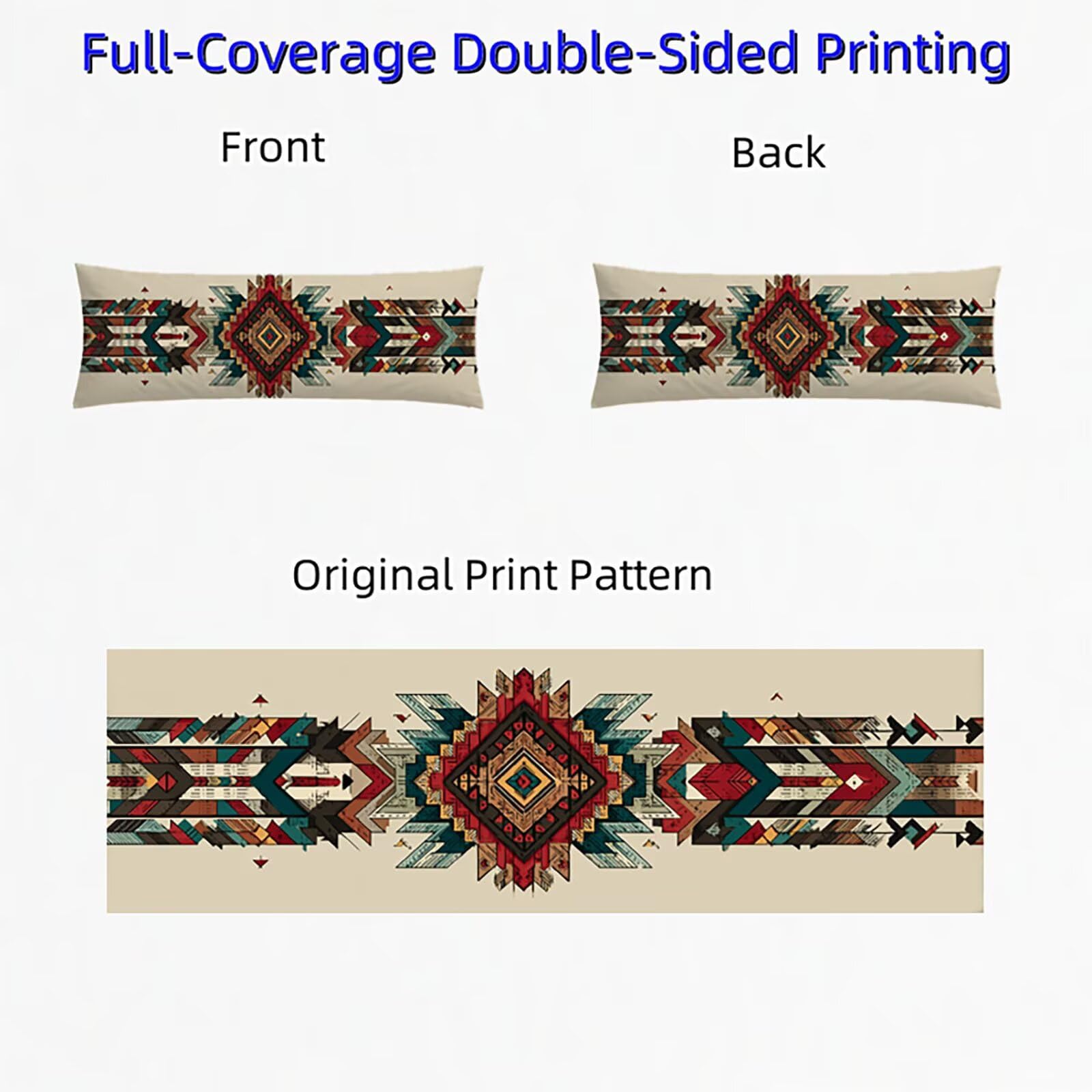 FGYB-4264 poduszka do spania na boku Bohmen, rozszerzona poszewka na poduszkę 60 x 180 cm, długa poszewka na poduszkę 180 x 60 cm, miękka w dotyku, wygodna, oddychająca, na sofę, łóżko, łatwa do