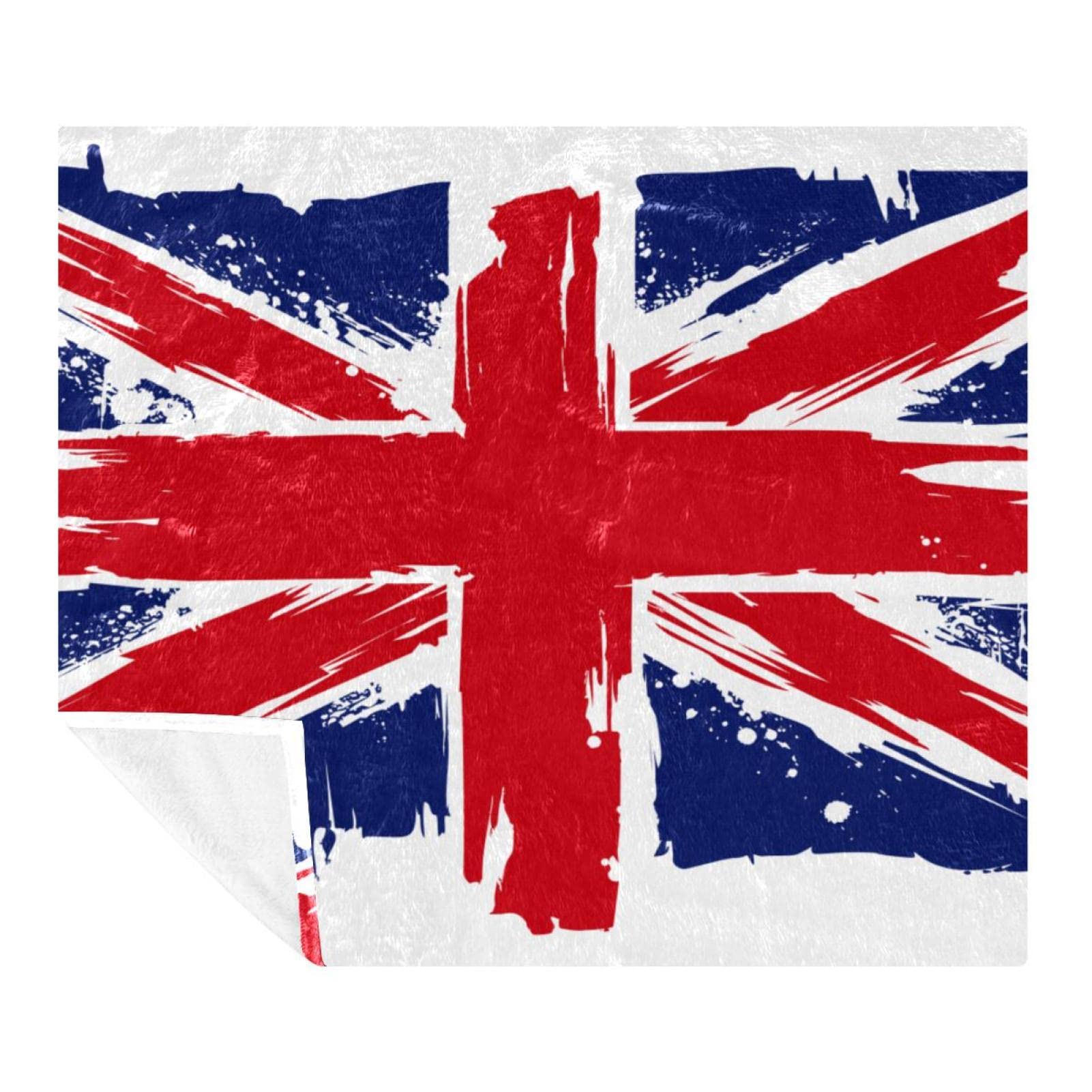Couverture Polaire Drapeau Britannique Plaid Lit Chambre Décoration Sol