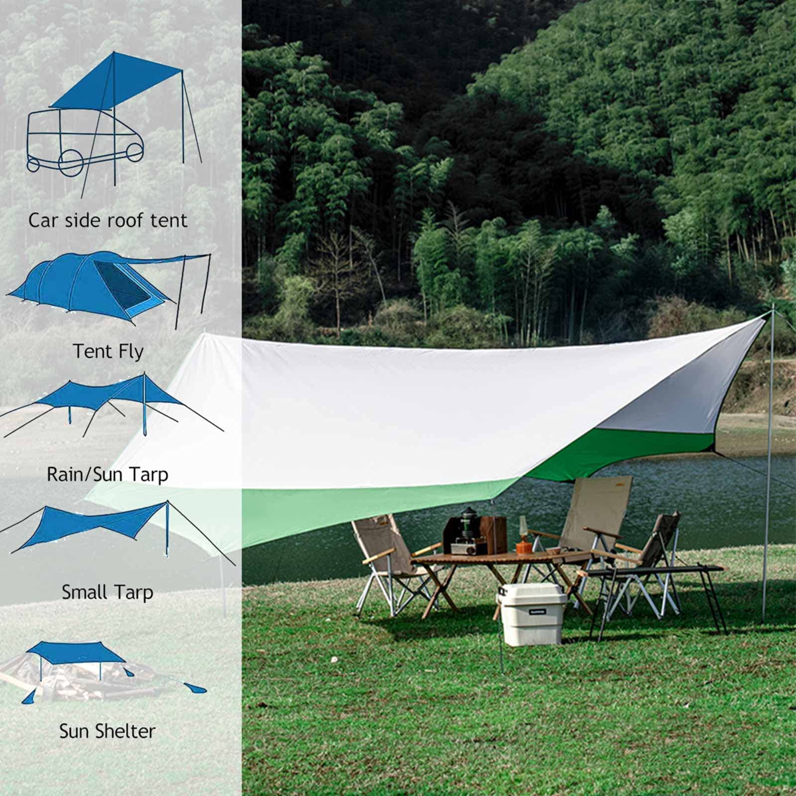 Set 2 Pali Tenda Regolabili SAN LIKE - Acciaio Inox, Altezza 40-200 Cm, Per Campeggio, Teloni, Tende Da Sole - Foto 8