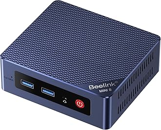 Mini-PC, EQ12 16GB DDR5 500GB SSD, Intel Alder Lake-N100 (up to 3.4GHz), 2.5G Dual LAN Mini-Computer Supports WiFi6, BT5.2, USB3.2, 4K@60Hz Triple Display, Home-Server/Network Firewall