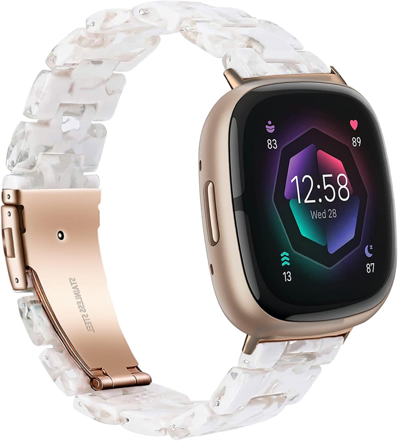 Wongeto Resin Bands Wrist Strap Compatible With Fitbit Versa 4/Versa 3