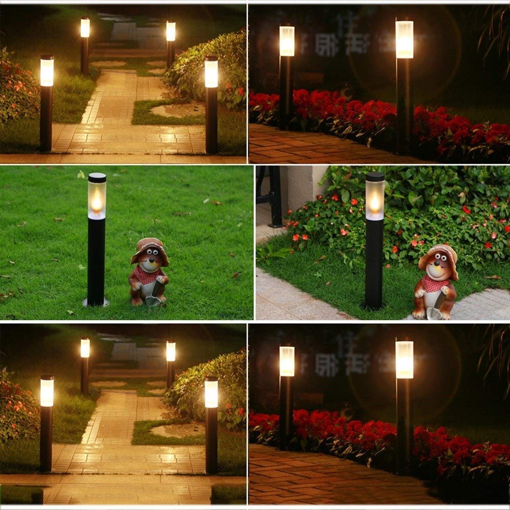 Lampada Decorativa per Cortile di Villa, Paralume in Acrilico con Corpo in Alluminio, Lanterna da palo, apparecchi di Illuminazione paesaggistica per Lanterne a Colonna,Height:60cm