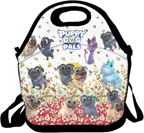 Puppy Dog Lovely Pals AlmuerzoTote Bag Para Las Mujeres Lonchera Lonchera Contenedor Aislado Rosa