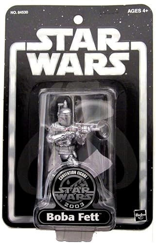 Figura de Boba Fett de plata de Star Wars 2003 Convención