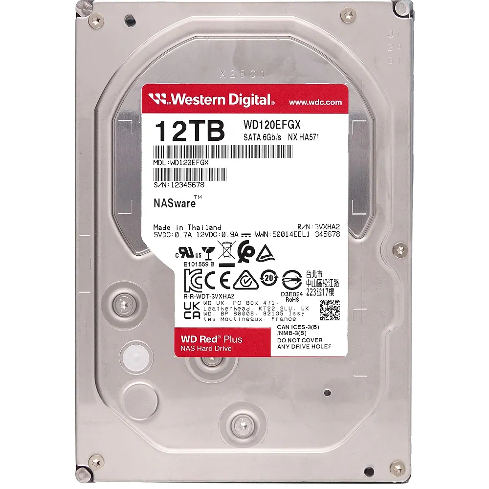 新品未開封：WD120EFBX 12TB HDD RedPlus 2台 Amazon.com