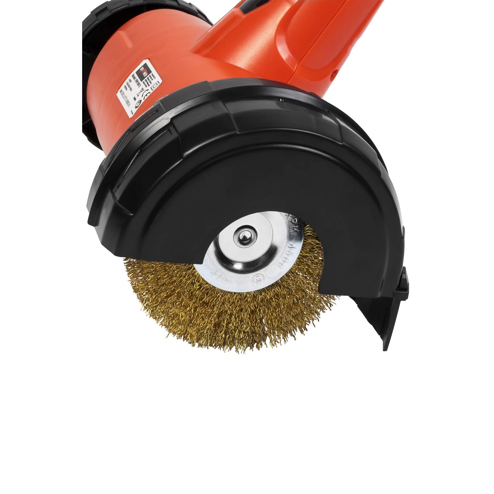 Grafner elektrische Fugenbürste mit kraftvollen 400 Watt und 1800 U/min, ergonomischer Teleskop-Handgriff, Führungsrad und Spritzschutz, incl. 2x Ø110mm Bürsten Fugenkratzer Unkraut Moos Entferner
