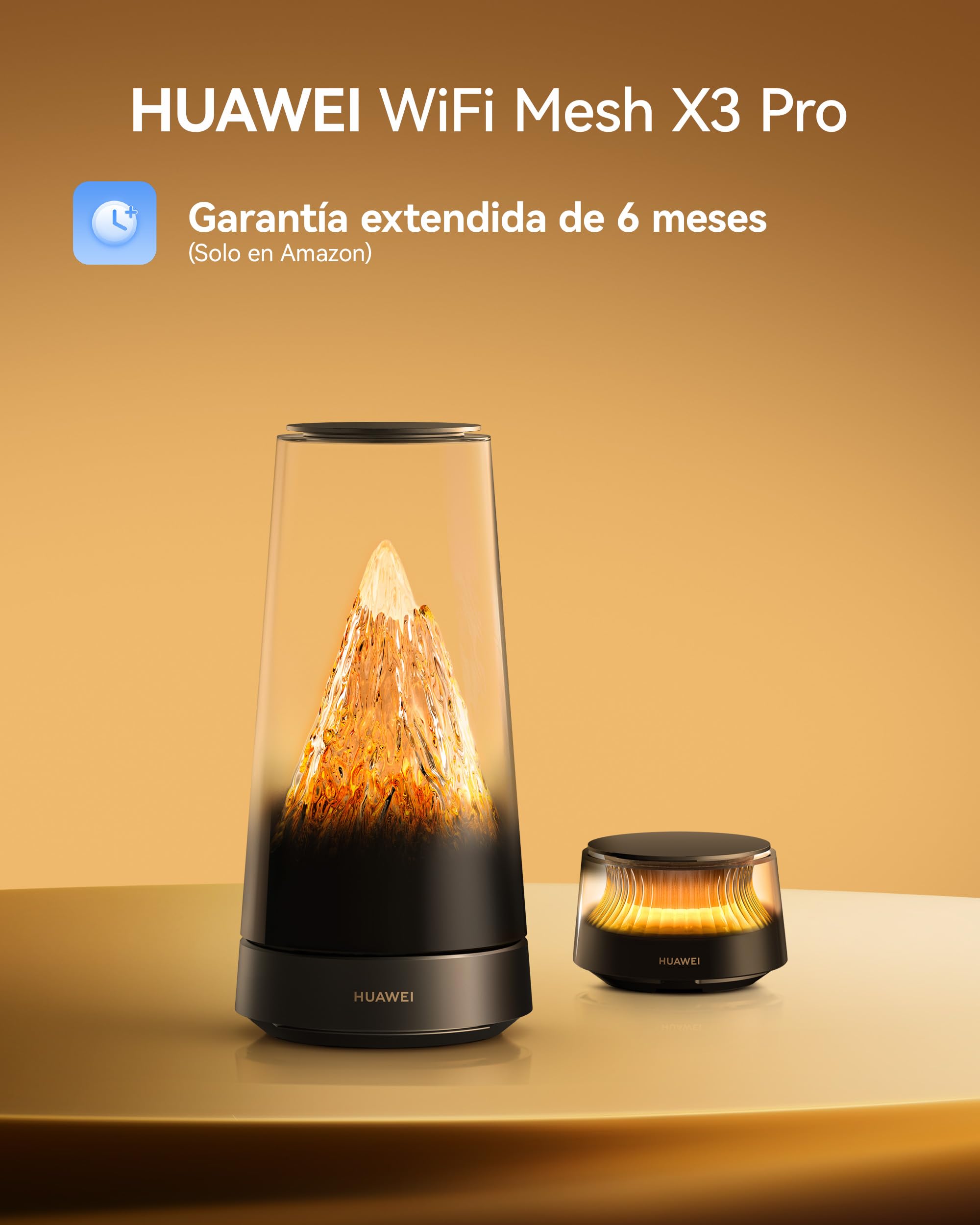 HUAWEI WiFi Mesh X3 Pro Suite Router, WiFi 7 BE3600 de Doble Banda, Cobertura para Todo el Hogar Roaming Fluido, Configuración Fácil, Control Parental, Gaming, para 3-4 Habitaciones, Negro