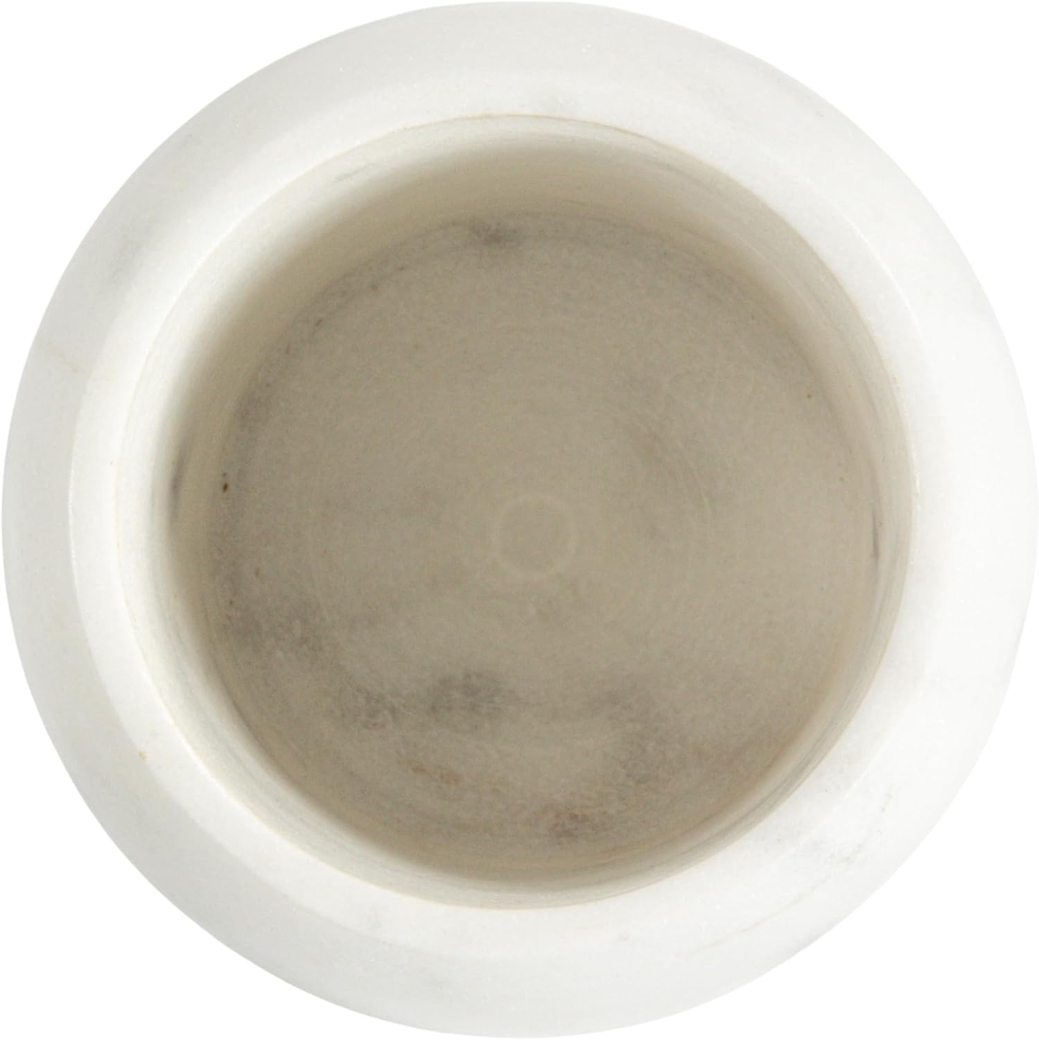 Creative Co-Op Marble and Mango Wood Pinch Pot with Lid, White and Natural