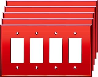 LIDER Reflective Decorator Wall Plate, Oversized 4-Gang, Acrylic, 5-Pack