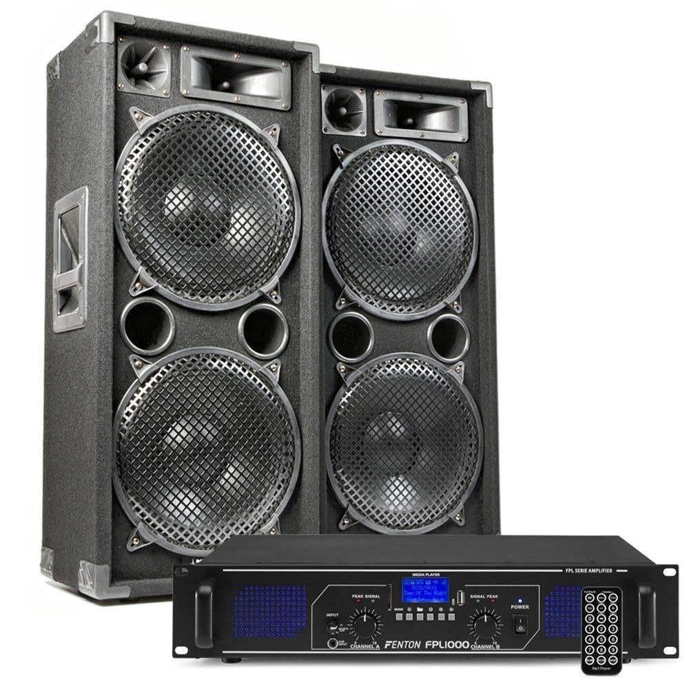 MAX212 Kit Sono DJ et Amplificateur Bluetooth 2800W - Un Kit Idéal pour Animer Vos Soirées