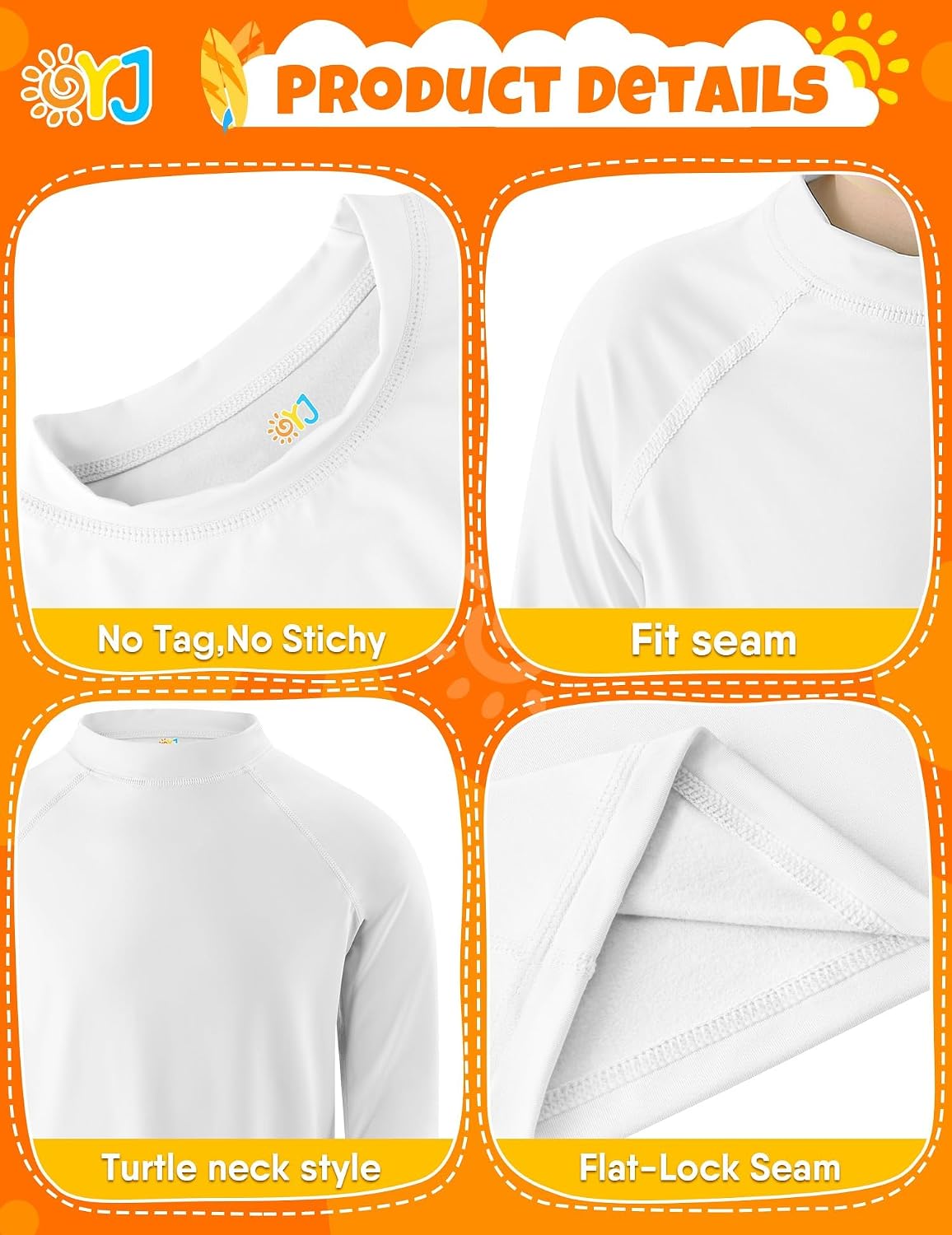 Boys Long Sleeve Shirts Thermal Undershirt for Kids Compression Shirt Football Baseball Base Layer Warm Fleece Lined White Size 9-10