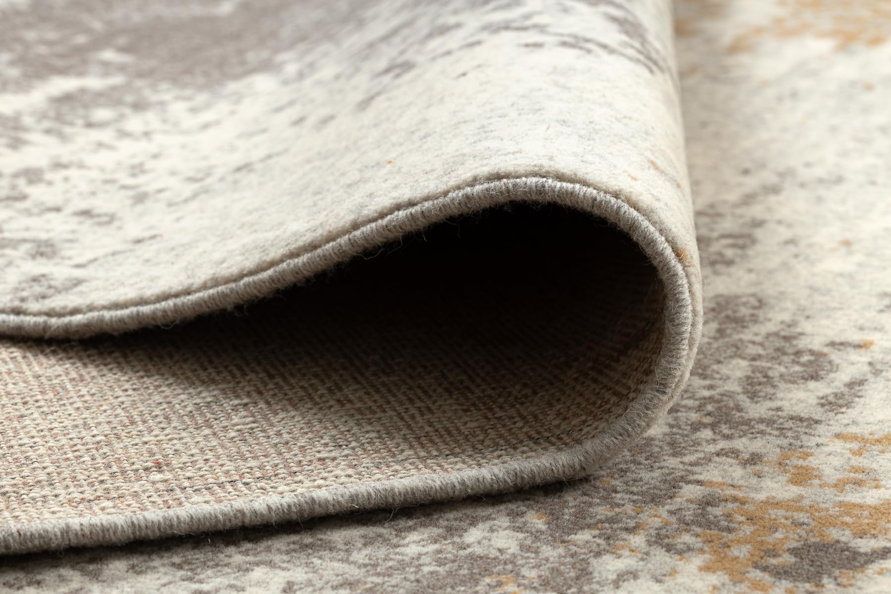 rugsx Wollteppich Abby 486.28.LA110 OSTA Kollektion, 100% Wolle, Vintage, modern beige/grau 80x160 cm