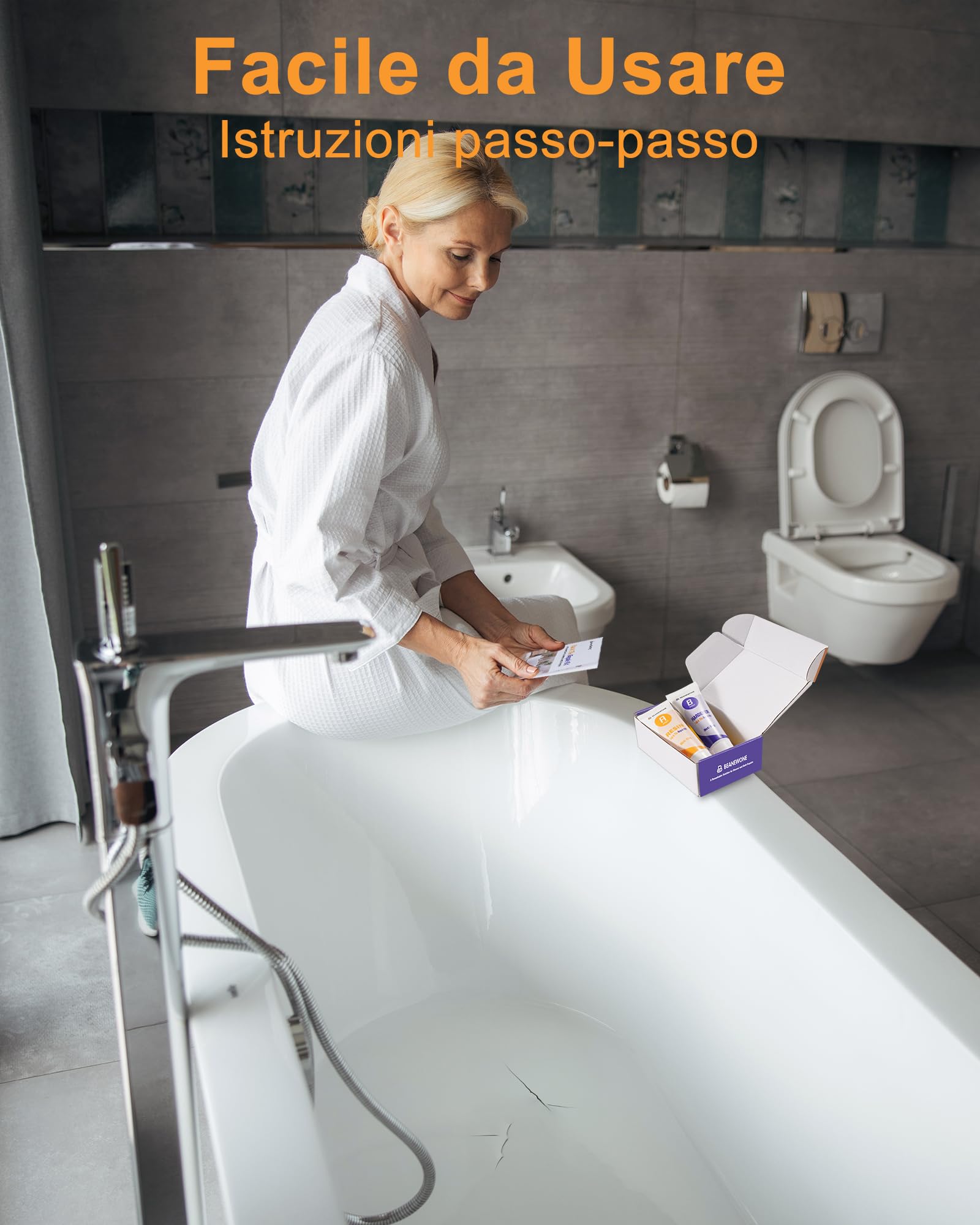 Kit Riparazione Piastrelle, Kit Riparazione Vasca da Bagno per la Riparazione di Scheggiature, Ammaccature, Scalfitture e Crepe Negli Infissi in Gres Porcellanato e Ceramica (Multi Colori)