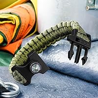 Vista 4 de Jexine 50 clips de hebilla de brújula de plástico paracord hebillas accesorios para camping, viajes, supervivencia de emergencia