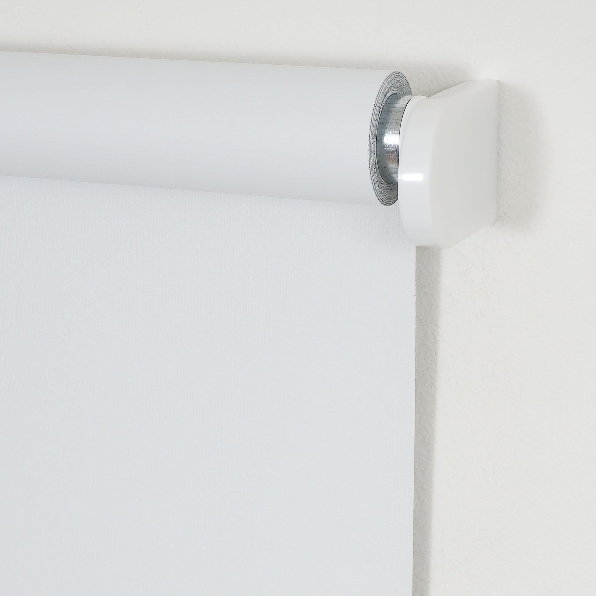 Verdunkelungsrollo Springrollo Mittelzugrollo 13 Farben klemmfix Rollo ohne Bohren Breite 62-202 cm Höhe 180 cm Fenster Vorhang blickdicht verdunkelnd klemmbar Klemmträger (102 x 180 cm / Weiß)
