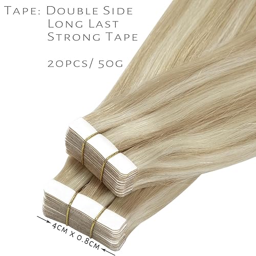 Vista 148 de Lacer Extensiones de cabello humano con cinta adhesiva, 20 pulgadas, color negro natural, 100% virgen, extensiones de cabello humano de doble cara