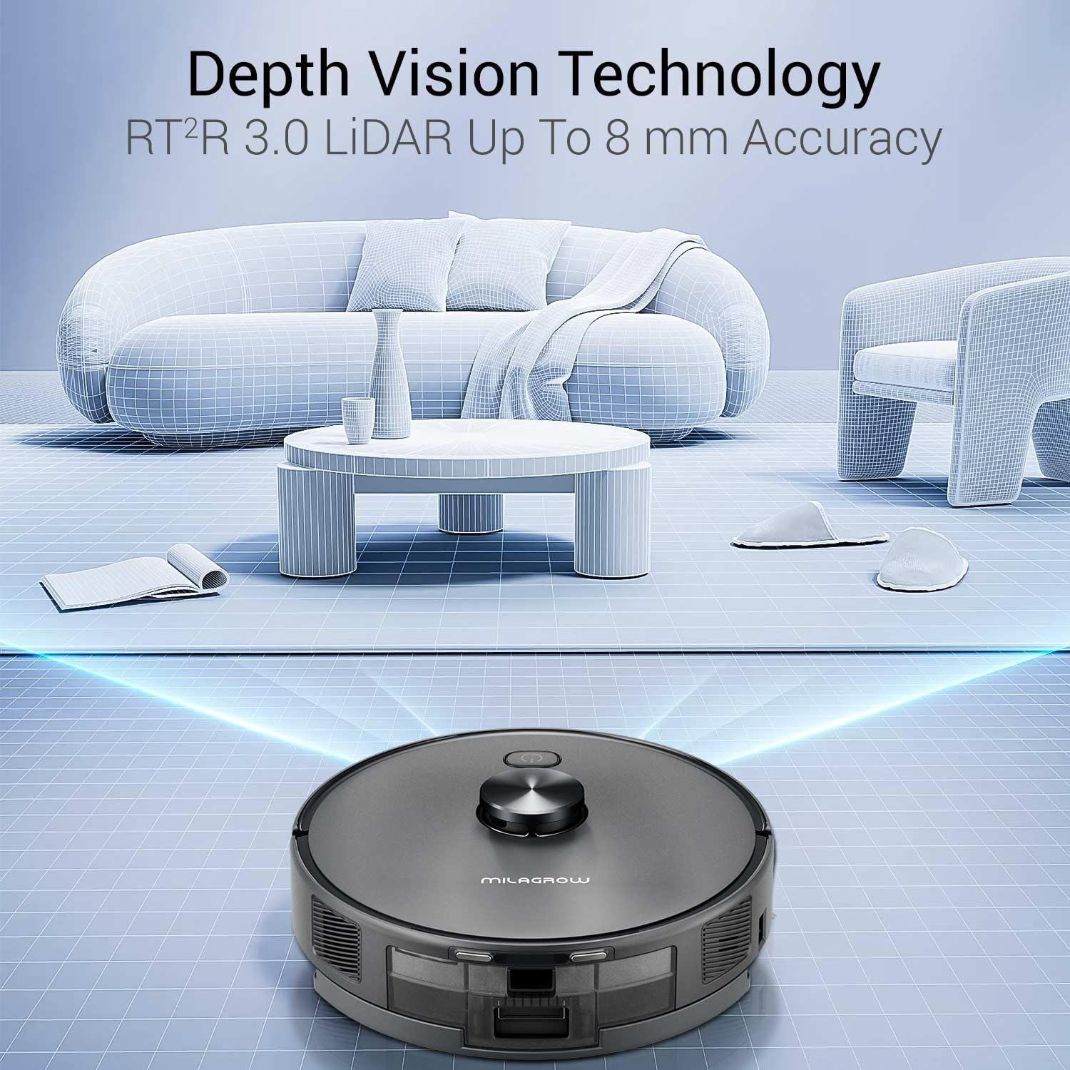 MILAGROW BlackCat 25 Pro Robot Vacuum Cleaner with 7500Pa Suction Power, Self-Empty Base, Bagless, 60-Day Capacity, LiDAR Navigation, RT2R 3.0 Technology, Perfect for Pet Hair, WiFi/APP/Alexa (Black) MILAGROW BlackCat 25 Pro Robot Vacuum Cleaner with 7500Pa Suction Power, Self-Empty Base, Bagless, 60-Day Capacity, LiDAR Navigation, RT2R 3.0 Technology, Perfect for Pet Hair, WiFi/APP/Alexa (Black)