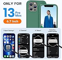 Vista 2 de Miracase Funda diseñada para iPhone 13 Pro Max con protector de pantalla, [forro de microfibra suave antiarañazos], funda protectora de silicona